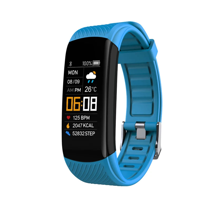 2026 New Smart Watch Heart Rate Monitor Men's Women's Smartwatch Sports Fitness Digital Watches for Men Women Band Bracelet MA27 Peaceful Pleasures Health and Wellness Blue