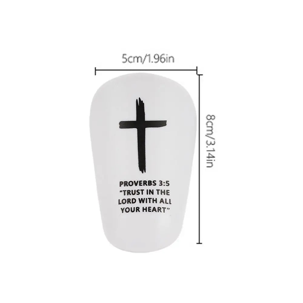 1 Pair Christian Shin Guards with Bible Verse Soccer Football Protective Pads for Adults & Youth, Inspirational Sports Gear Peaceful Pleasures Health and Wellness White XS