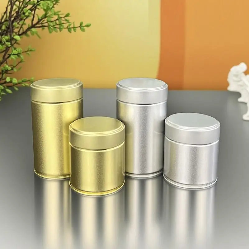 1 Pcs Portable Mini Matcha Powder Can Thick Tinplate Tea Sealed Jar Spice Storage Box Container Box Kitchen Gadgets Household Peaceful Pleasures Health and Wellness