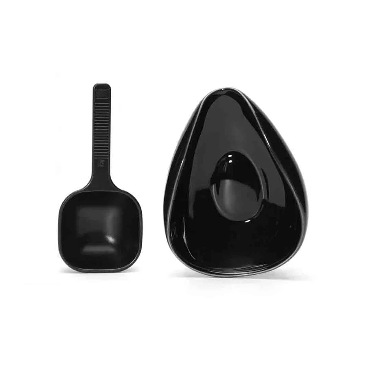 Leeseph Coffee Bean Dosing Cup & Spray Bottle Kit for Bar, Static Reduction Ceramic Single Dose Tray, Barista Accessories Set Peaceful Pleasures Health and Wellness Black Set of 2