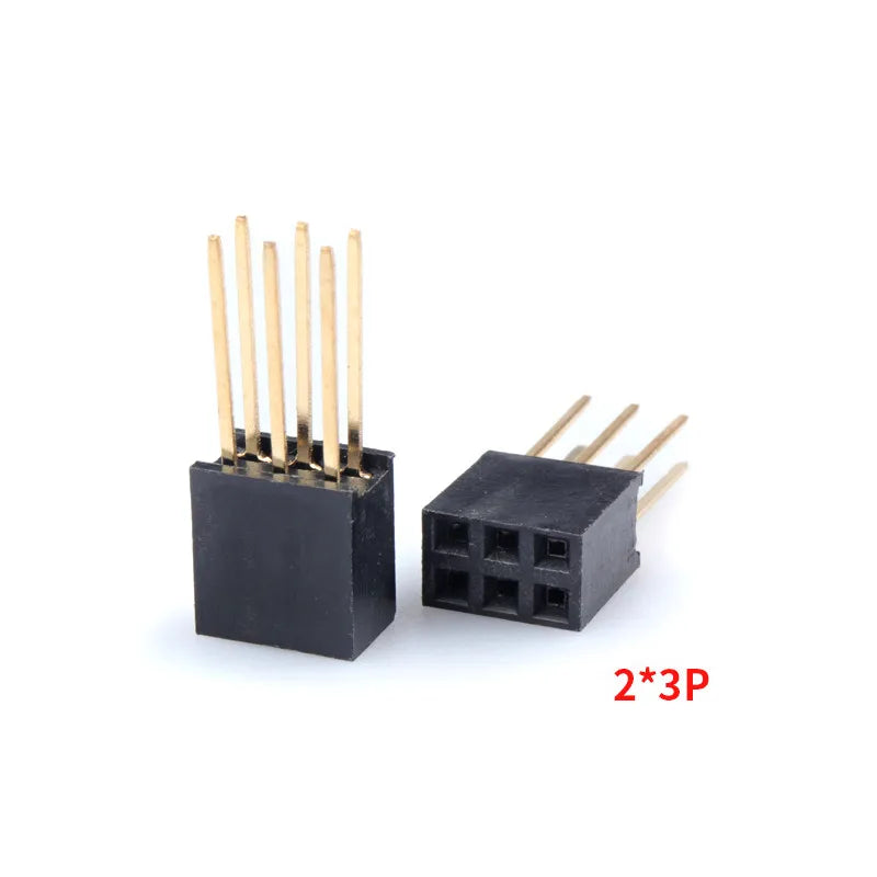 10PCS 2.54mm Double Row Female Long Pin 11mm Breakaway PCB Board Pin Header Socket Connector 2x3 2x4 2x6 2x8 2x10 2x18 2x20 Pins Peaceful Pleasures Health and Wellness