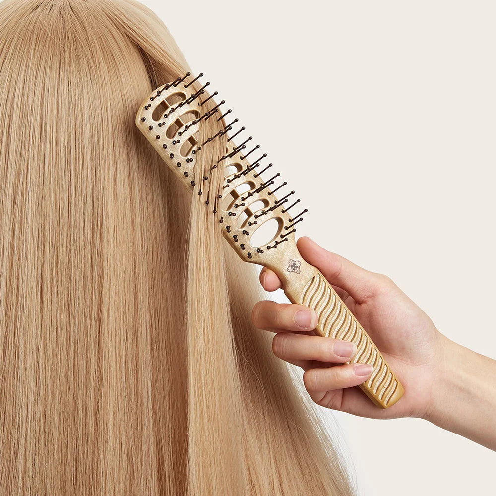 Wooden Wide-Tooth Hair Comb | Scalp Massage & Styling Brush