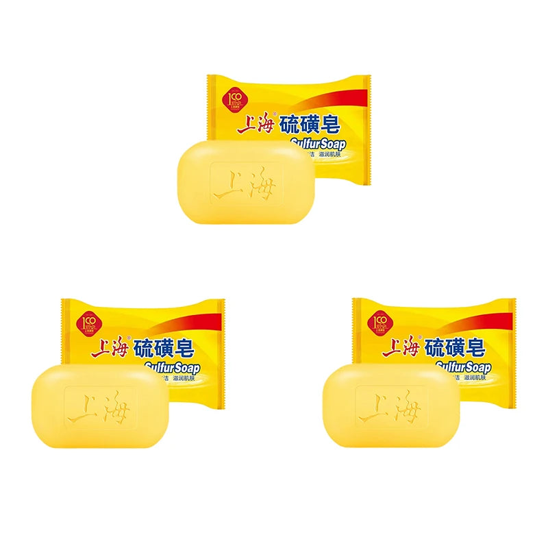 Shanghai Sulfur Soap 85g Mild And Refreshing Cleansing Soap For Face Body Wash Laundry Multipurpose Bath Soap For Daily Use Peaceful Pleasures Health and Wellness Sulfur soap 3pcs