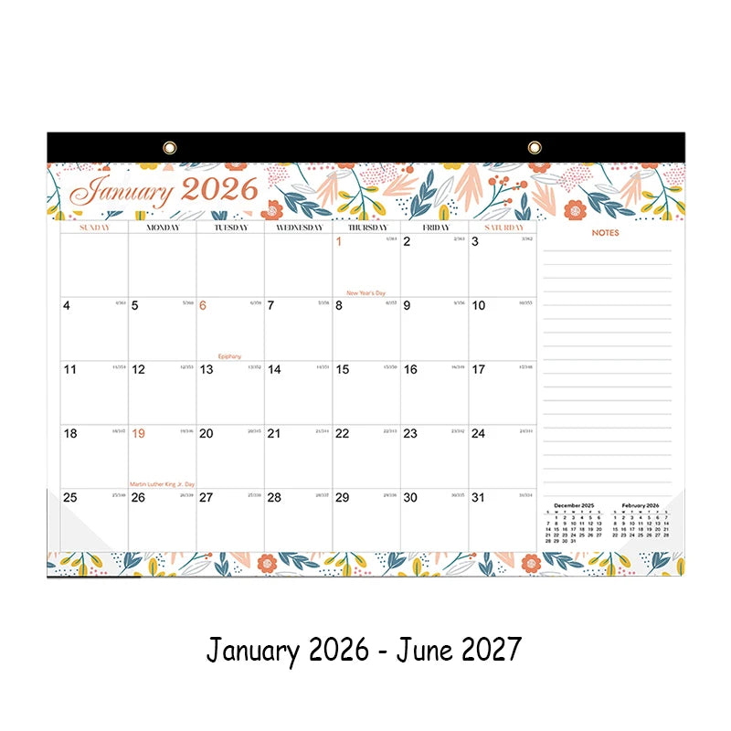 2026–2027 Wall Calendar 18-Month Planner | Home & Office