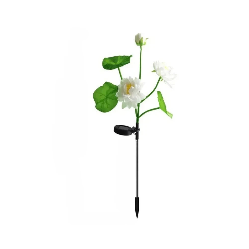 Solar Lotus Flower LED Garden Light | Outdoor Lawn Decor