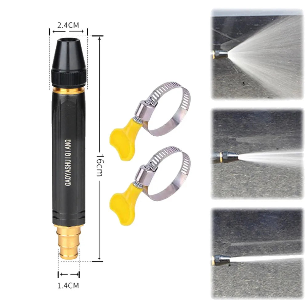 High-Pressure Wash Water Gun Nozzles For Car Washing Cleaning Glass Garden Watering Irrigation Spray Gun Kit Adjustable Peaceful Pleasures Health and Wellness 1.4cm 1set