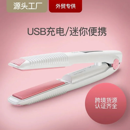 Cordless Mini USB Hair Straightener – Portable Flat Iron 25W Cordless Hair Straightener Peaceful Pleasures Health and Wellness