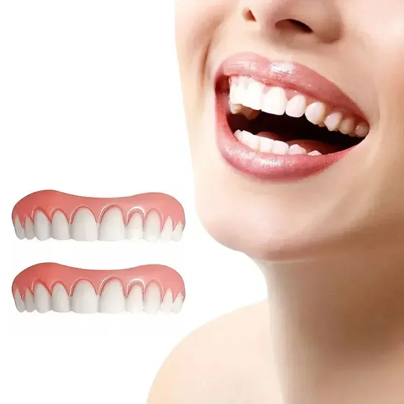 New False Teeth Silicone Upper & Lower Veneers Perfect Laugh Veneers Dentures Paste Fake Teeth Braces Comfortable Teeth Peaceful Pleasures Health and Wellness