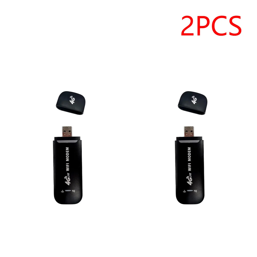 4G LTE Wireless USB Dongle 150Mbps Modem Stick Sim Card Mobile Broadband Wireless Router Unlocked WiFi Wireless Network Adapter Peaceful Pleasures Health and Wellness 2PCS