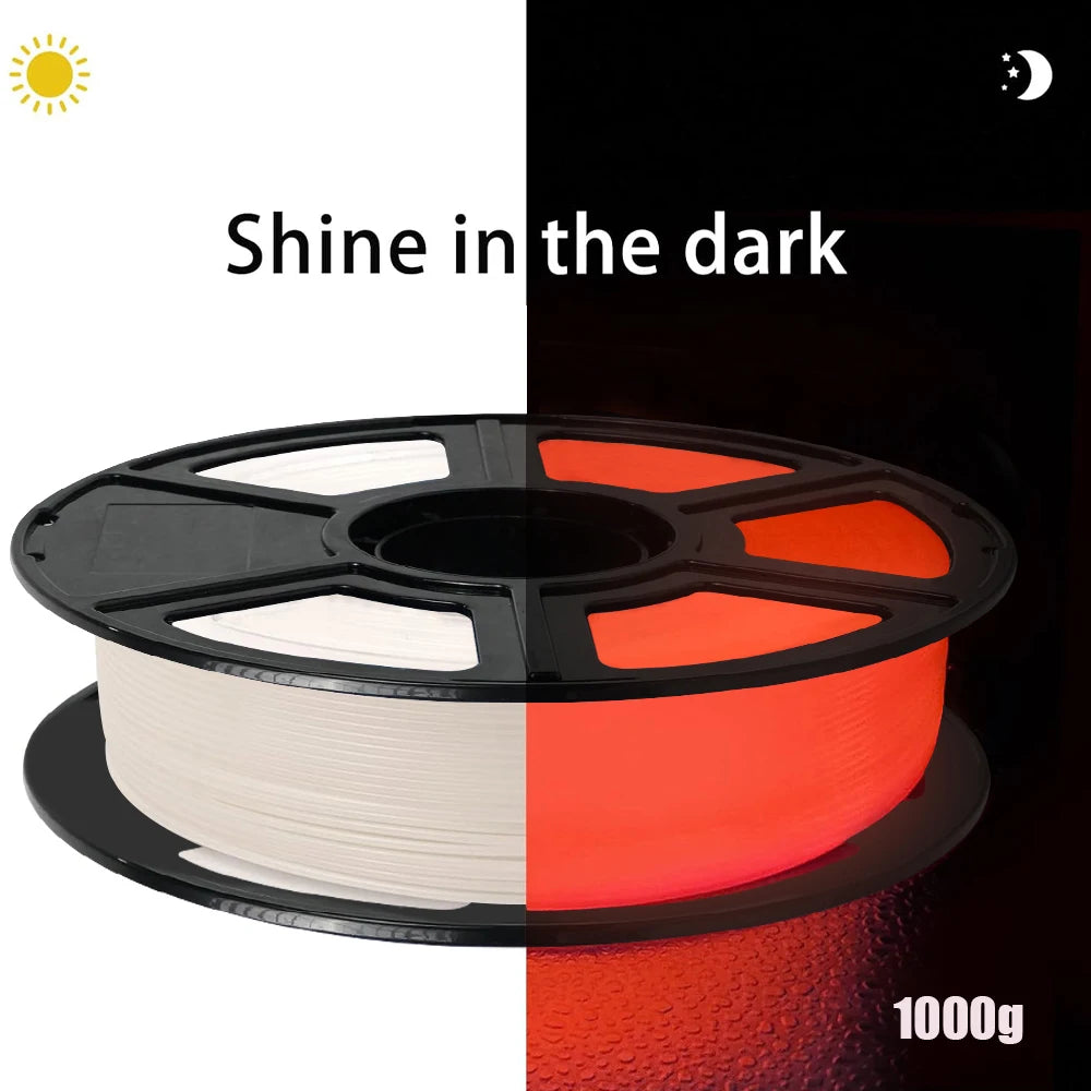 Glow in the Dark PLA Filament 1.75mm 250g – Blue & Red