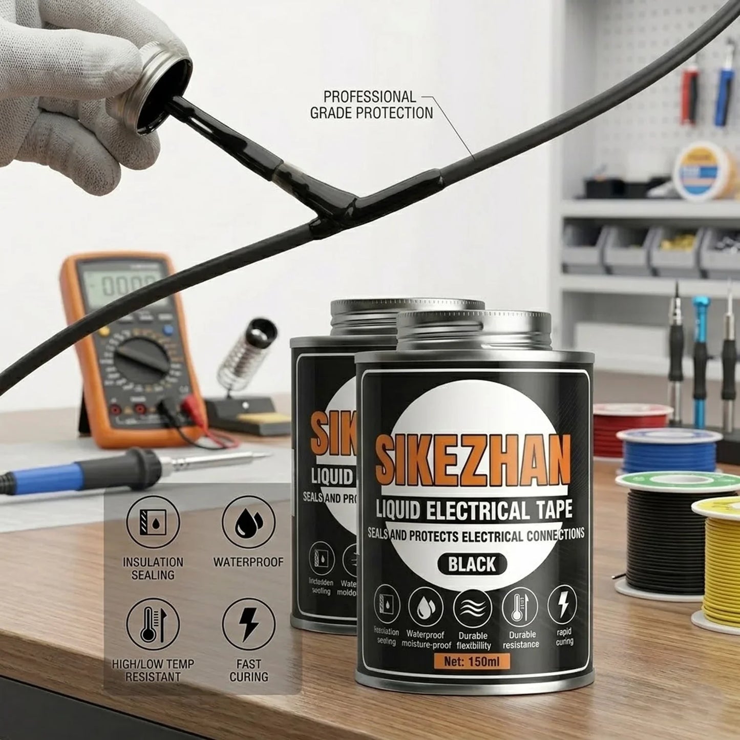 Liquid Electrical Tape – Waterproof UV-Resistant Rubberized Sealant