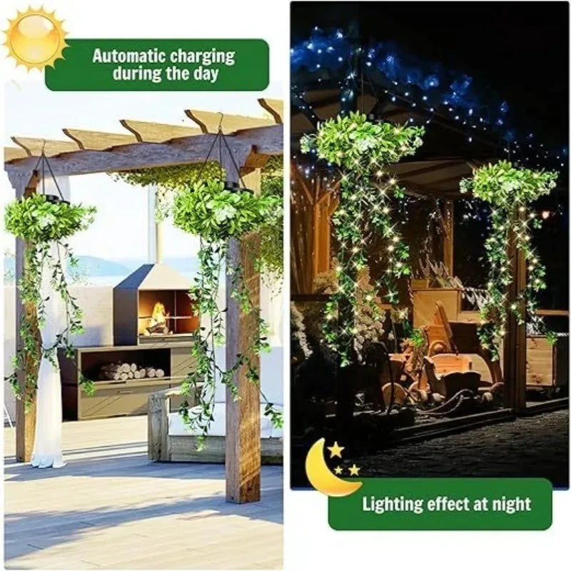 Solar Hanging Ivy Light – Waterproof Outdoor Garden Lamp