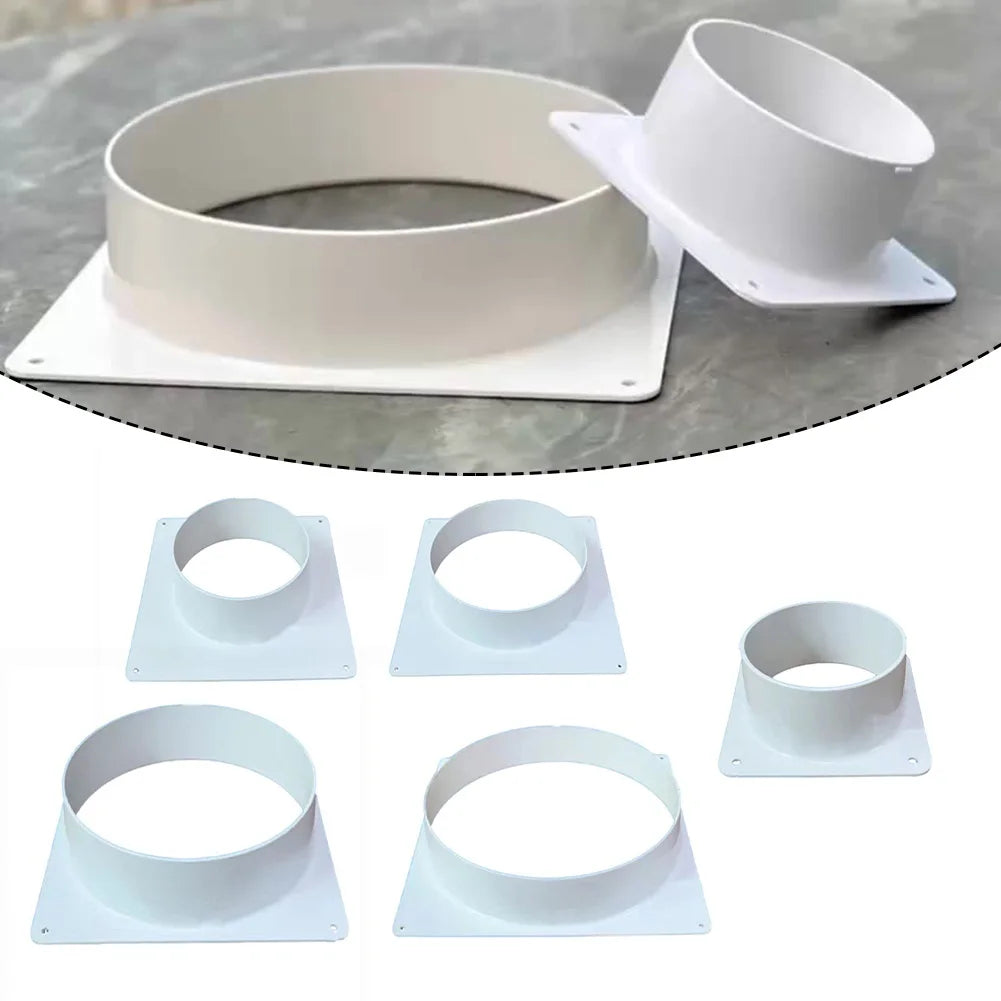 Exhaust Pipe Straight 100- ABS Air Duct Connectors Flange Ventilation