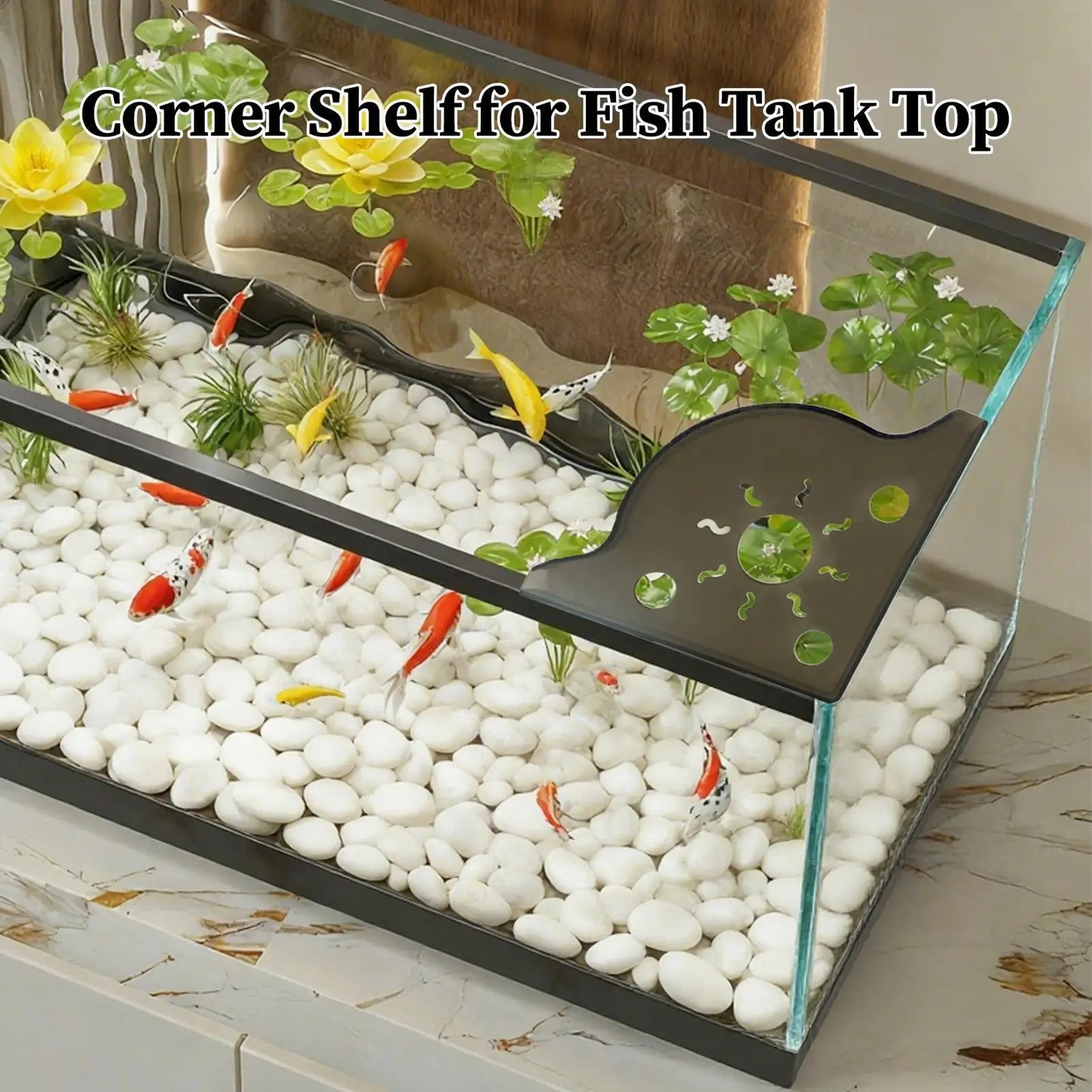new Waterproof Aquarium Corner Shelf, Space-Saving Fish Tank Organizer For Home Decor And Pet Lovers Drop Shipping Peaceful Pleasures Health and Wellness
