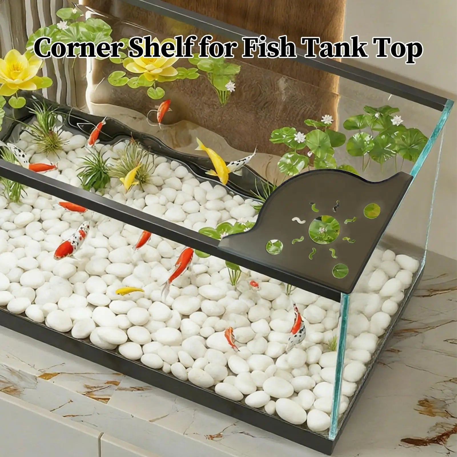 new Waterproof Aquarium Corner Shelf, Space-Saving Fish Tank Organizer For Home Decor And Pet Lovers Drop Shipping Peaceful Pleasures Health and Wellness
