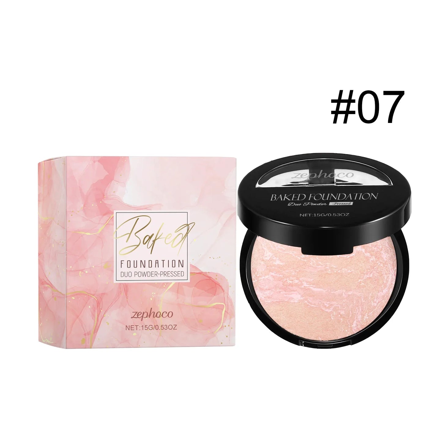 Zephoco Matte Baked Powder Foundation – Oil Control & Colour Correct
