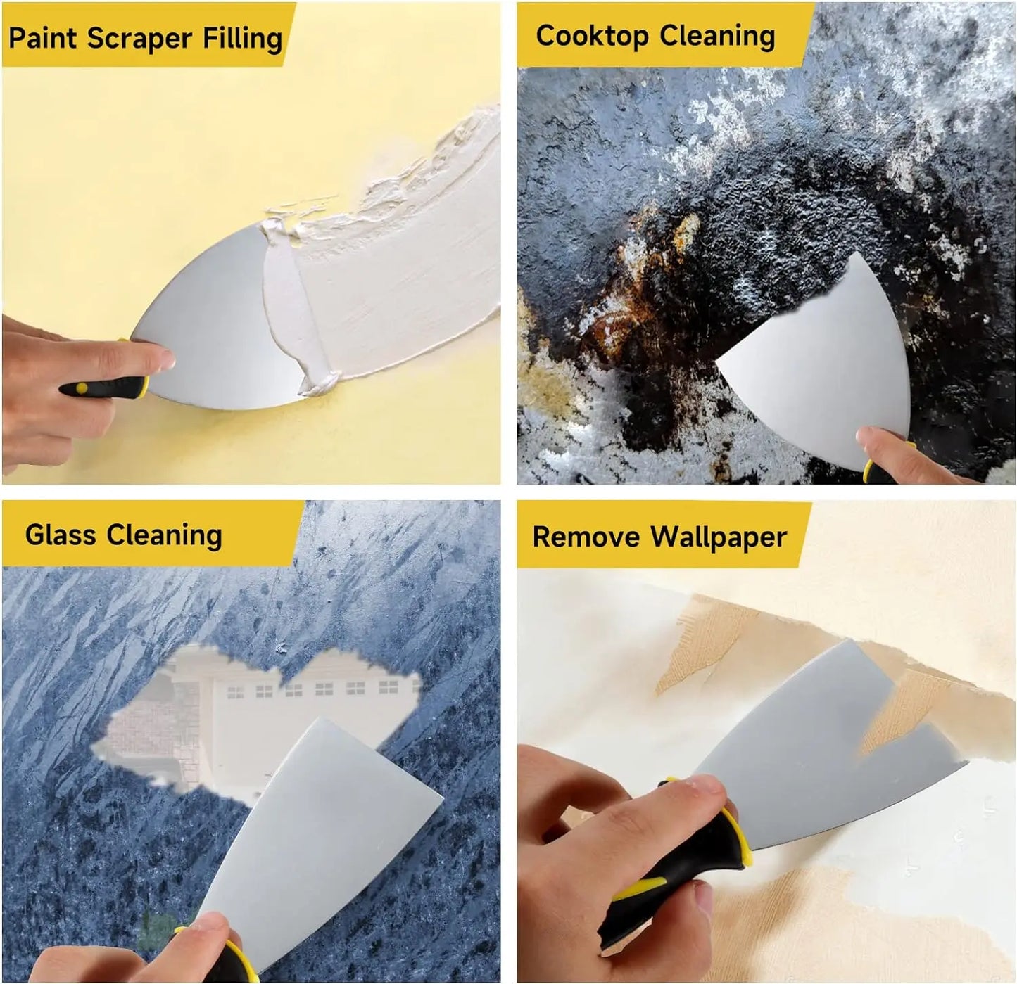 15-in-1 Stainless Steel Putty Knife & Scraper Set | DIY Tools