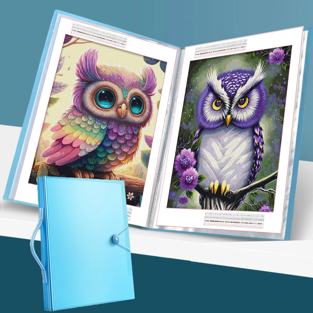 A3 Diamond Painting Storage Book | 30 & 60 Page Clear Folder Art Portfolio Folder Peaceful Pleasures Health and Wellness