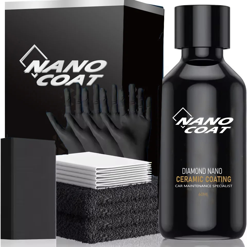 60ml Professional Ceramic Coating for Cars High Gloss Paint Protection UV Resistant for Wheels Glass Plastic Ultra Hydrophobic Peaceful Pleasures Health and Wellness 1 set