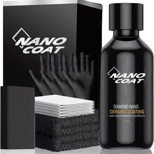 60ml Professional Ceramic Coating for Cars High Gloss Paint Protection UV Resistant for Wheels Glass Plastic Ultra Hydrophobic Peaceful Pleasures Health and Wellness 1 set