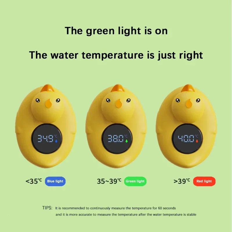 1PC Thermometer Little Yellow Duck Baby Bathtub Shower Water Thermometer Baby Safe Temperature Sensor Floating Waterproof Baby Peaceful Pleasures Health and Wellness