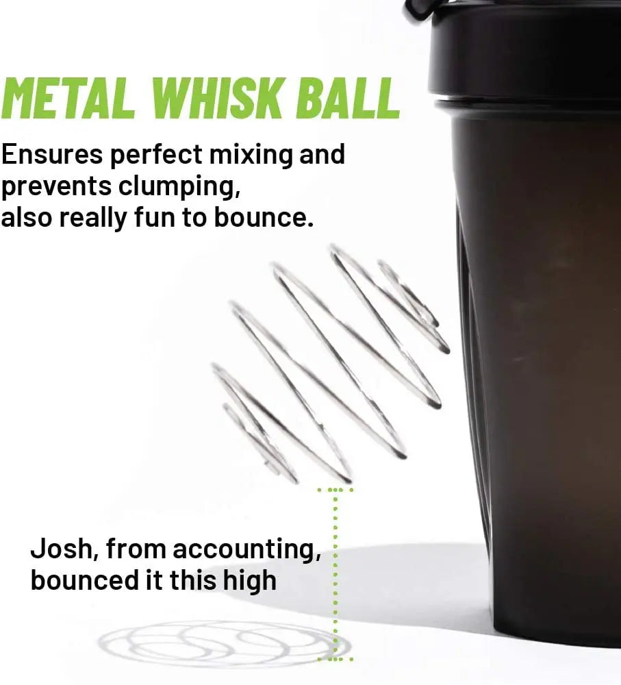 Shaker Bottle with Shaker Balls Leak Proof Drink Shaker Bottle for Shake and Pre Work Out Best Shaker Cup Peaceful Pleasures Health and Wellness