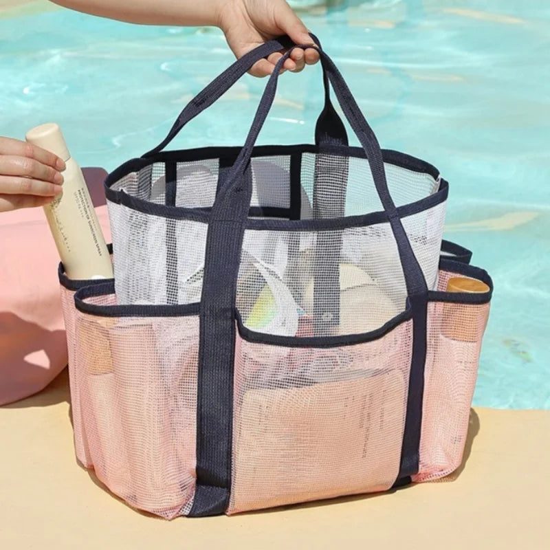 Large Mesh Beach Bag | Wet Dry Separation Shower Tote Organizer