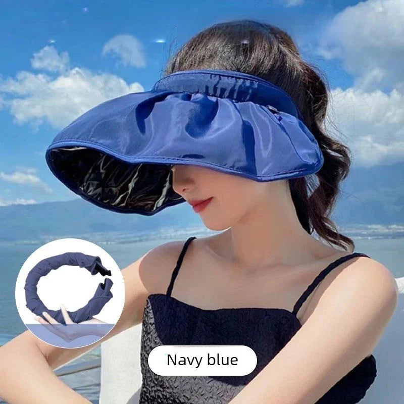 UPF 50+ Convertible Sun Hat & Visor 2-in-1 UV Beach Hat Women