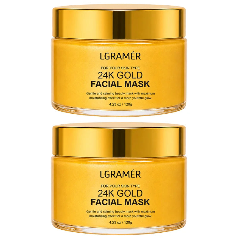24K Gold Anti-Aging Face Mask – Moisturizing & Pore Minimizing