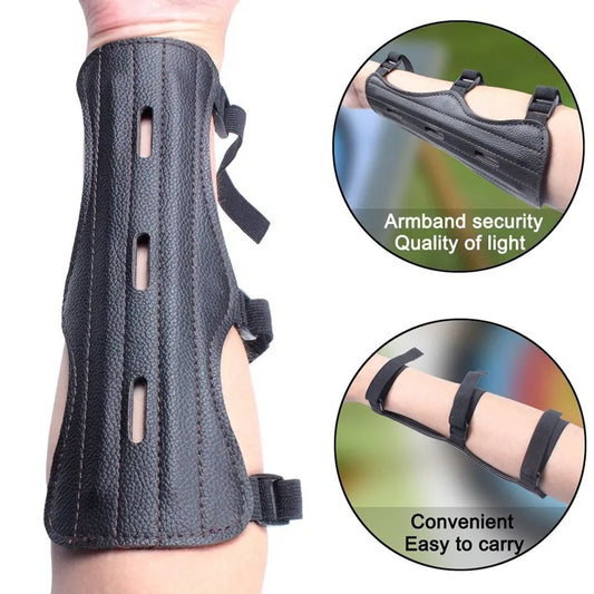 Archery Equipment Arm Guard Protection Forearm Safe Adjustable Bow Arrow Hunting Shooting Training Accessories Protector Tools Peaceful Pleasures Health and Wellness