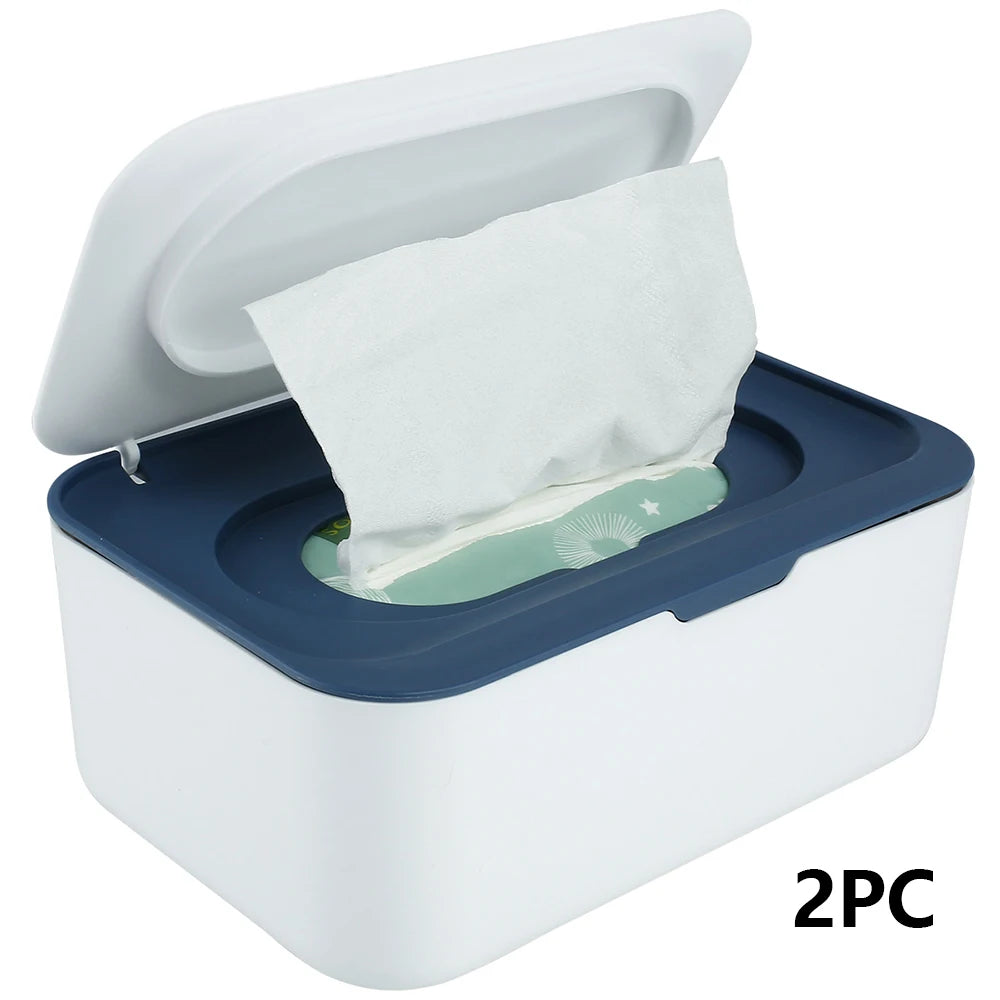 Dustproof Wipes Dispenser with Lid – Holds 120 Baby Wipes