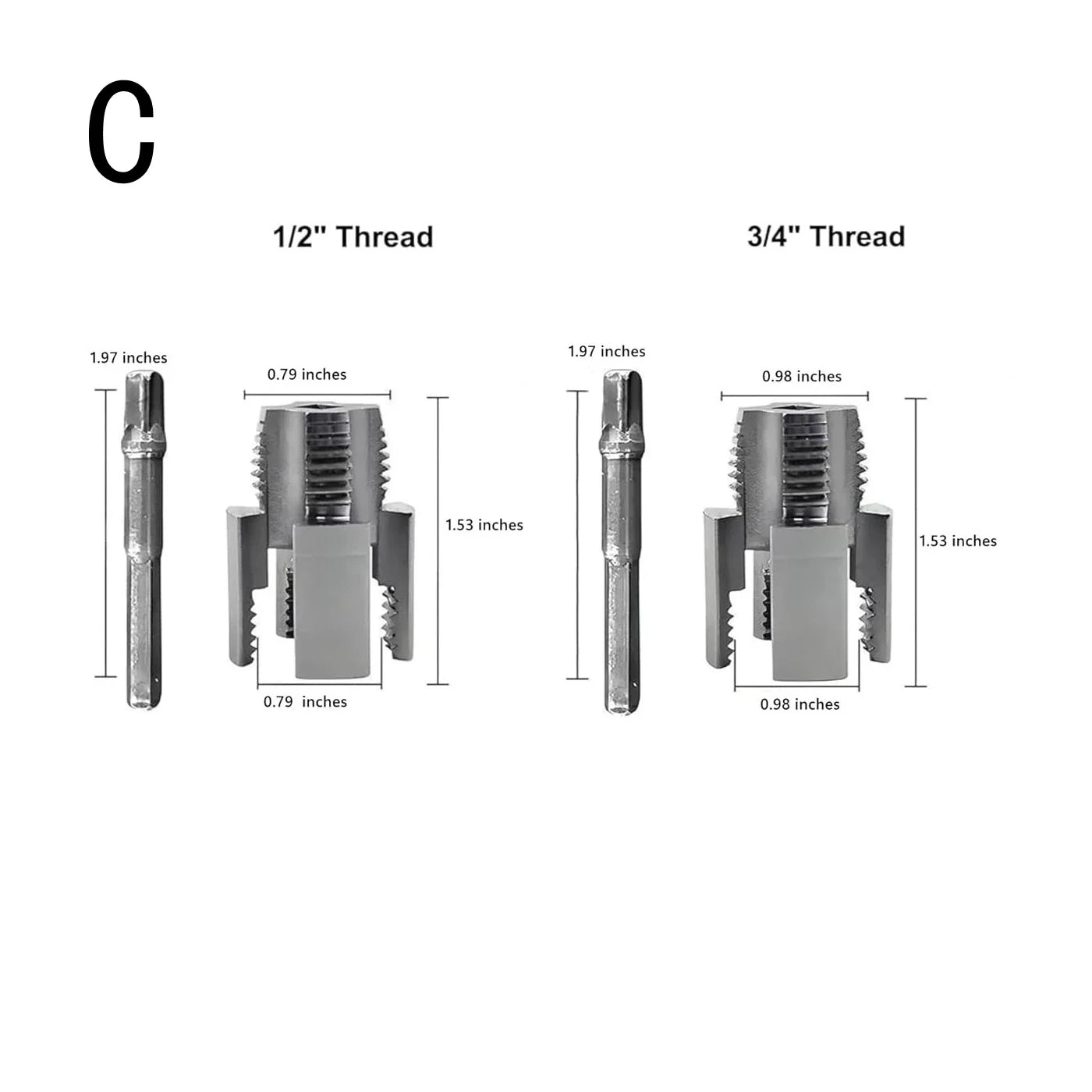 PVC Pipe Thread Cutting Tool – Internal & External Threader Kit