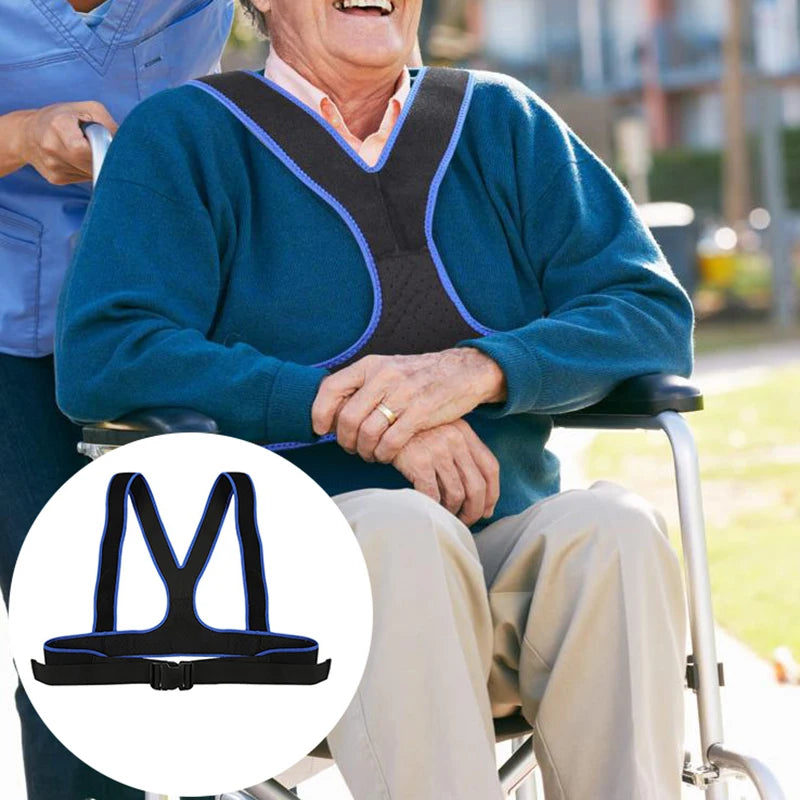 Wheelchair Fall Prevention Safety Seat Belt Shoulder Fixing Straps Nursing Band For Elderly Patients Harness Brace Support Vest Peaceful Pleasures Health and Wellness
