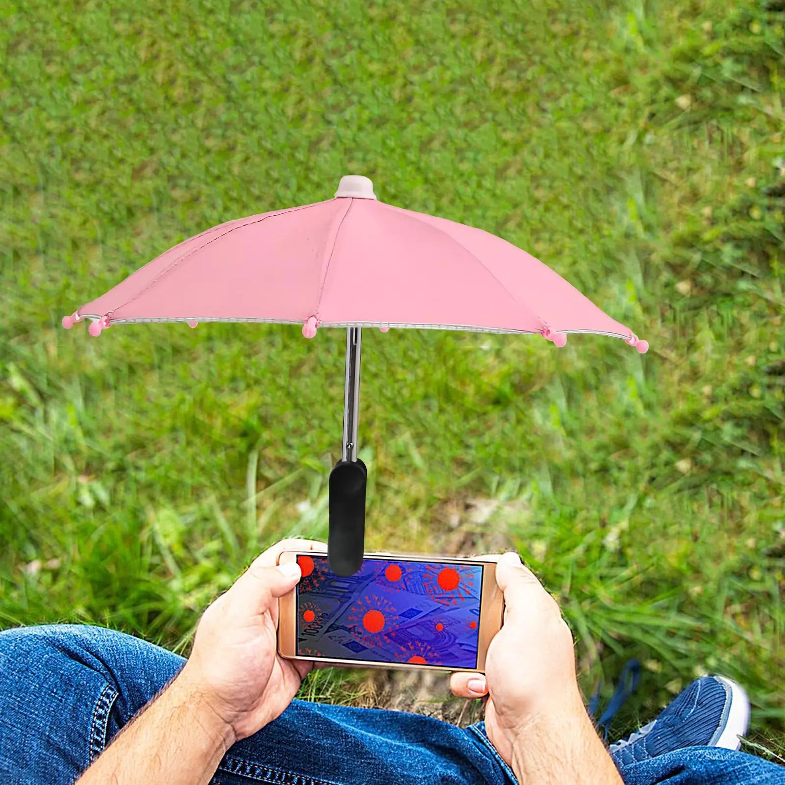 Cell Phone Umbrella Holder with Clip for Sun Shade Cell Phone Umbrella Sun Protection Phone Clip Blocking Cellphone Accessories Peaceful Pleasures Health and Wellness