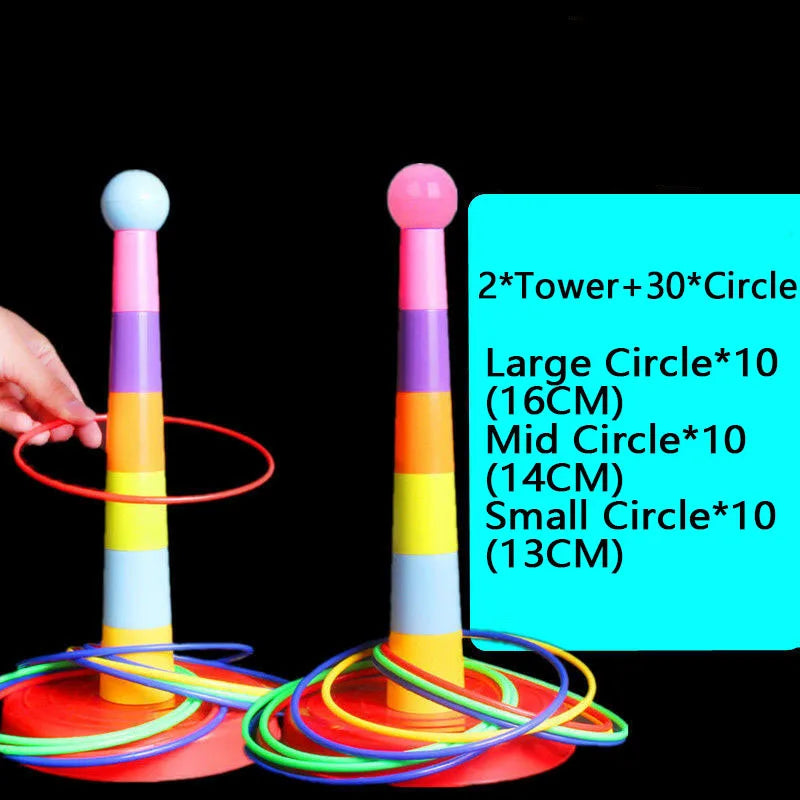Kids Ring Toss & Stacking Cups 2-in-1 Game | Ages 3+