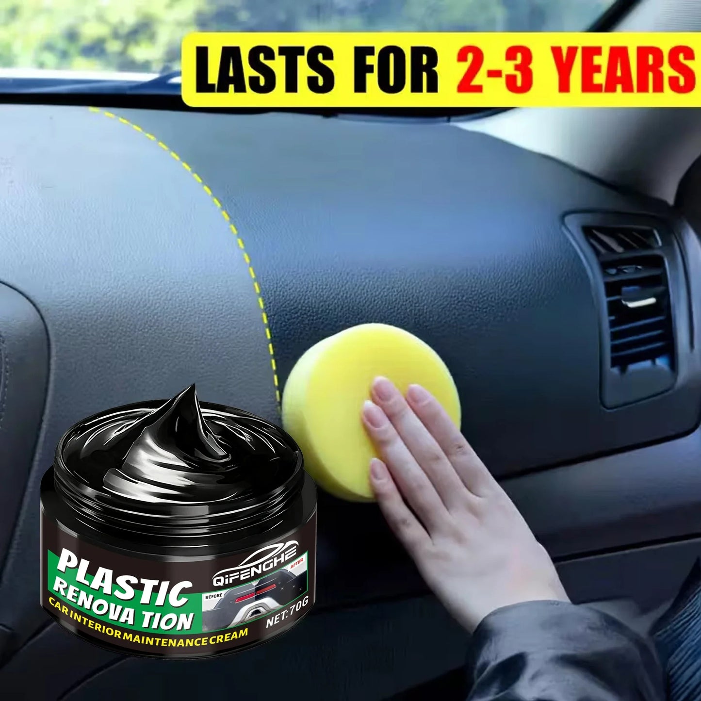 Car Interior Wax – PVC & Plastic Care for Dashboard & Seats