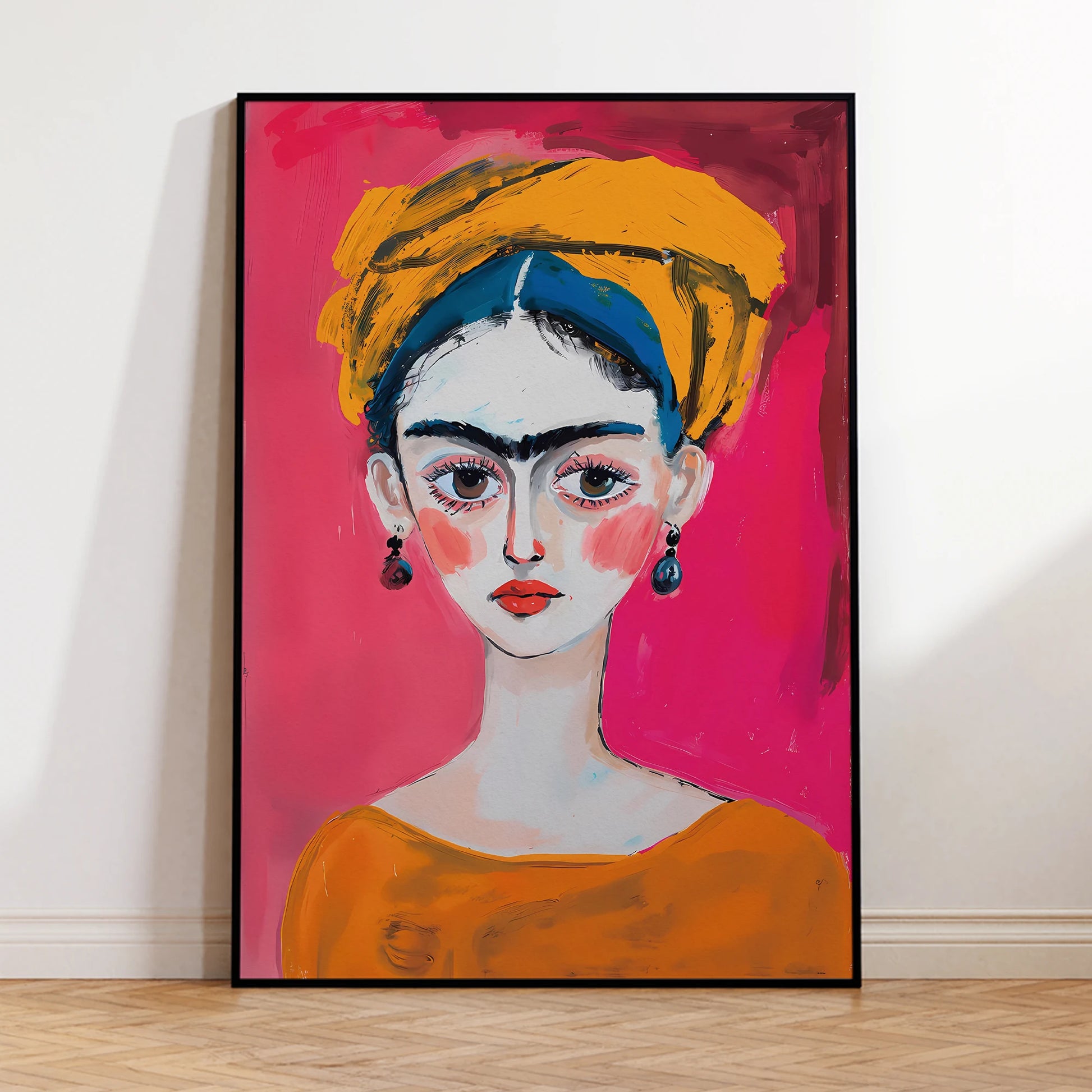 Modern Abstract Frida Bold Art It Is Full Of Energy Wall Art Prints Canvas Painting Poster Picture For Living Room Home Decor Peaceful Pleasures Health and Wellness G1750-1 50x70cm Black Frame