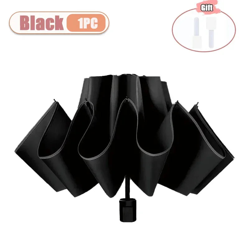 Large UV Protection Folding Umbrella – Sun & Rain Compact