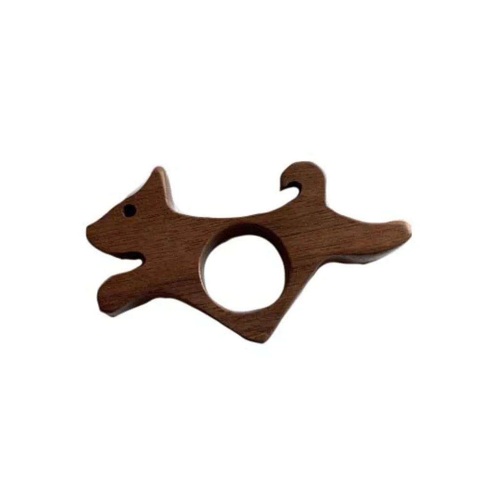 Anti-Slip Wooden Thumb Bookmark Cat Shape Pet Design Book Page Holder Dog Shape Handmade Reading Thumb Tools School Supplies Peaceful Pleasures Health and Wellness Dog