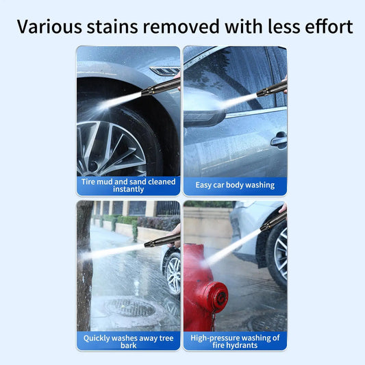 High Pressure Spray Nozzle For Hose Adjustable Portable Powerful Sprayer High Pressure Water Nozzle Hose Attachment For Car Yard Peaceful Pleasures Health and Wellness