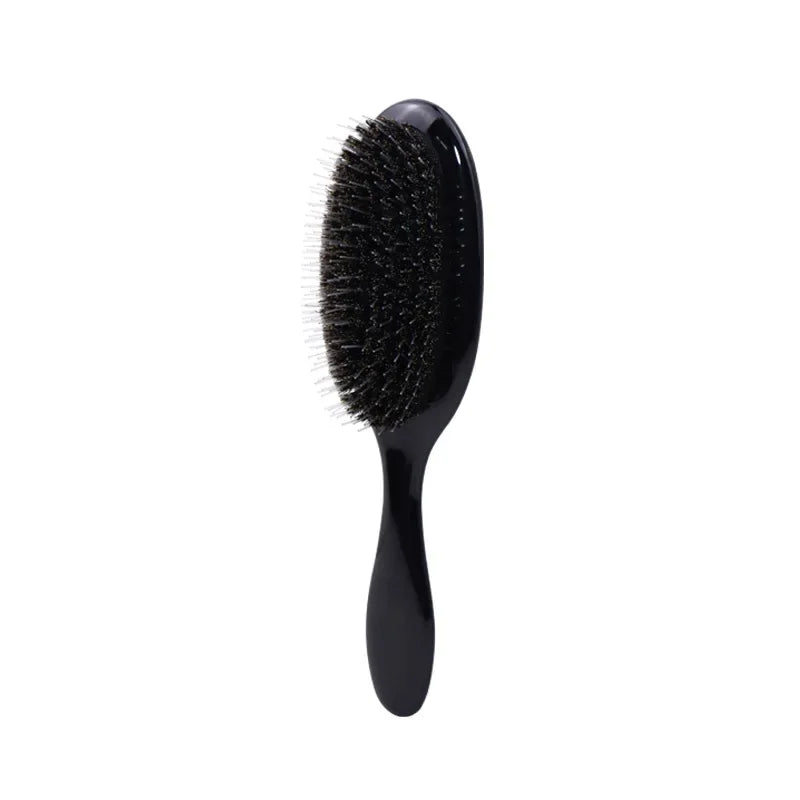 1PC Oval Boar Bristle & Nylon Hair Comb Mini Anti-static Hair Scalp Massage Comb Hairbrush Salon Hair Care Brush Styling Tool Peaceful Pleasures Health and Wellness black