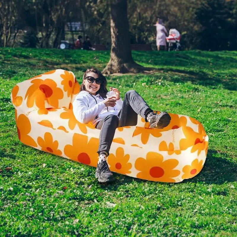 Inflatable Lounger Air Sofa – Portable Waterproof Outdoor Couch