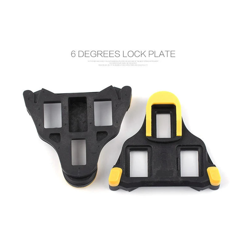 Bike Cleats Self-locking Cycling Pedals Cleat Set 6 Degree Float Yellow Clip Non-Slip Cycling Pedals Indoor Cycling & Road Bike Peaceful Pleasures Health and Wellness