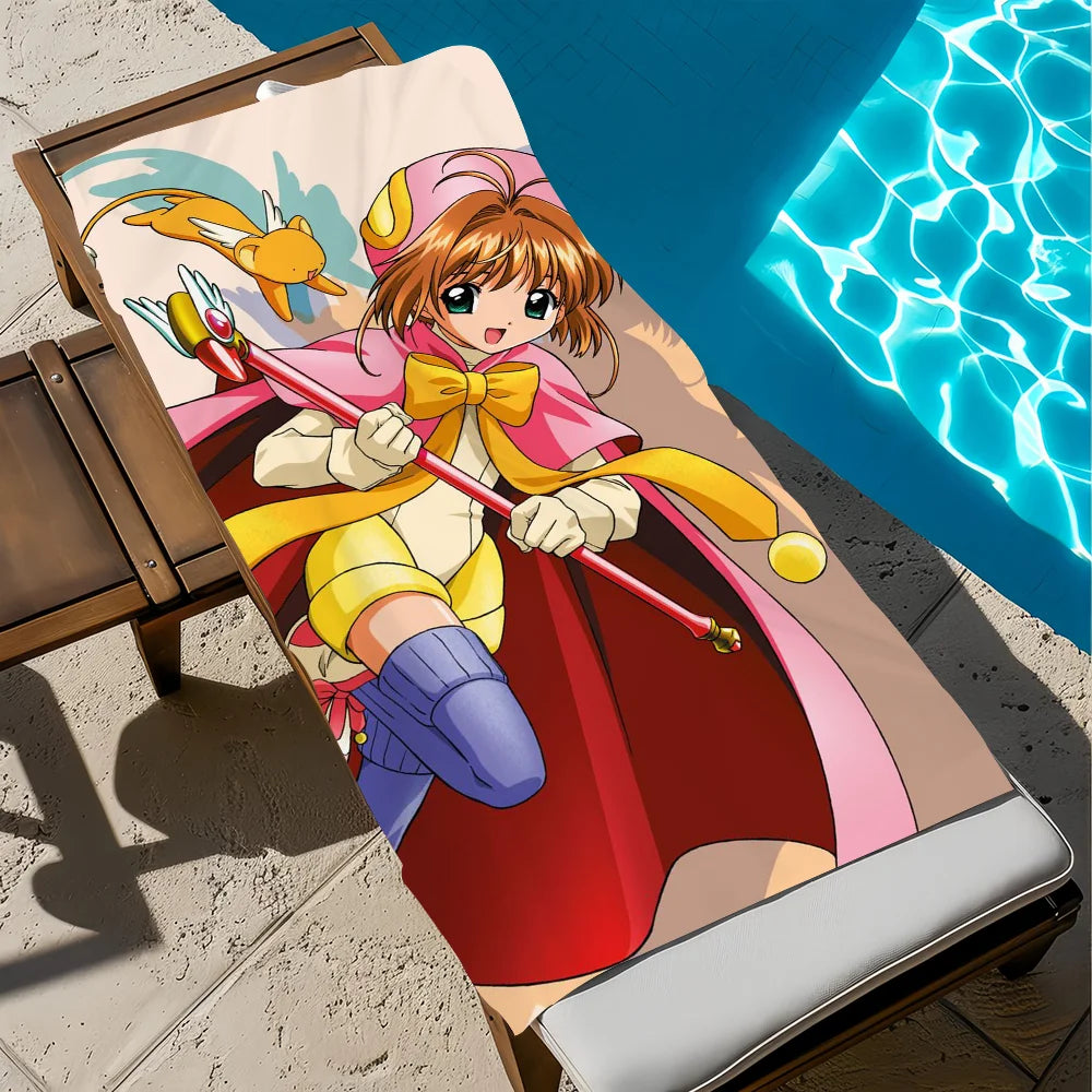 Card Captor Sakura Anime Quick-Dry Beach Towel | Soft & Absorbent Anime Beach Towel Peaceful Pleasures Health and Wellness z5 STJ40x70CM