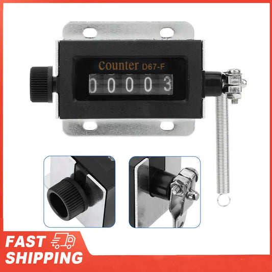 D67F 5 Digit Mechanical Resettable Manual Hand Pull Stroke Tally Peaceful Pleasures Health and Wellness