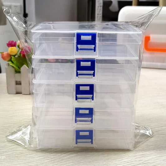 5 transparent plastic storage boxes can accommodate small items, small toys, decorations, small cards, sorted storage, not messy Peaceful Pleasures Health and Wellness
