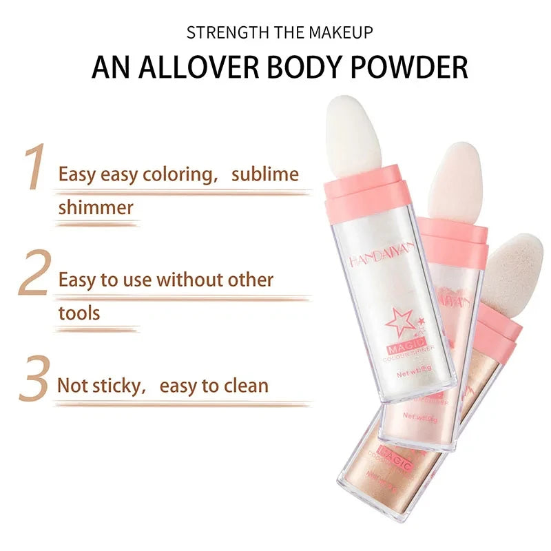 Shimmering Highlighter Powder – Face, Eyes, Lips, Body & Hair