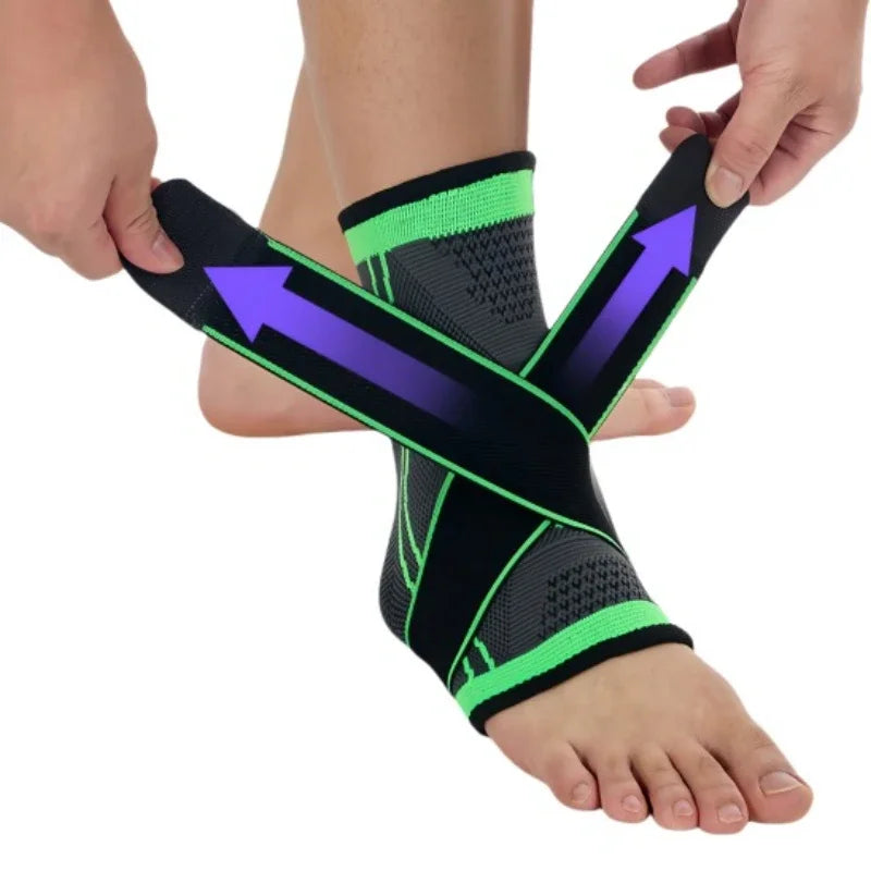 Ankle Protection for Running Basketball and Football with Straps Fixed To Prevent Ankle Sprains Knitted Elastic Shock-absorbing Peaceful Pleasures Health and Wellness