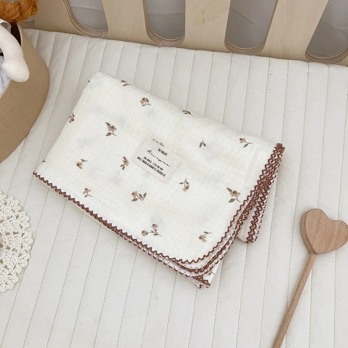 Baby Muslin Swaddle Blanket | 2-Layer Cotton & Bamboo Gauze