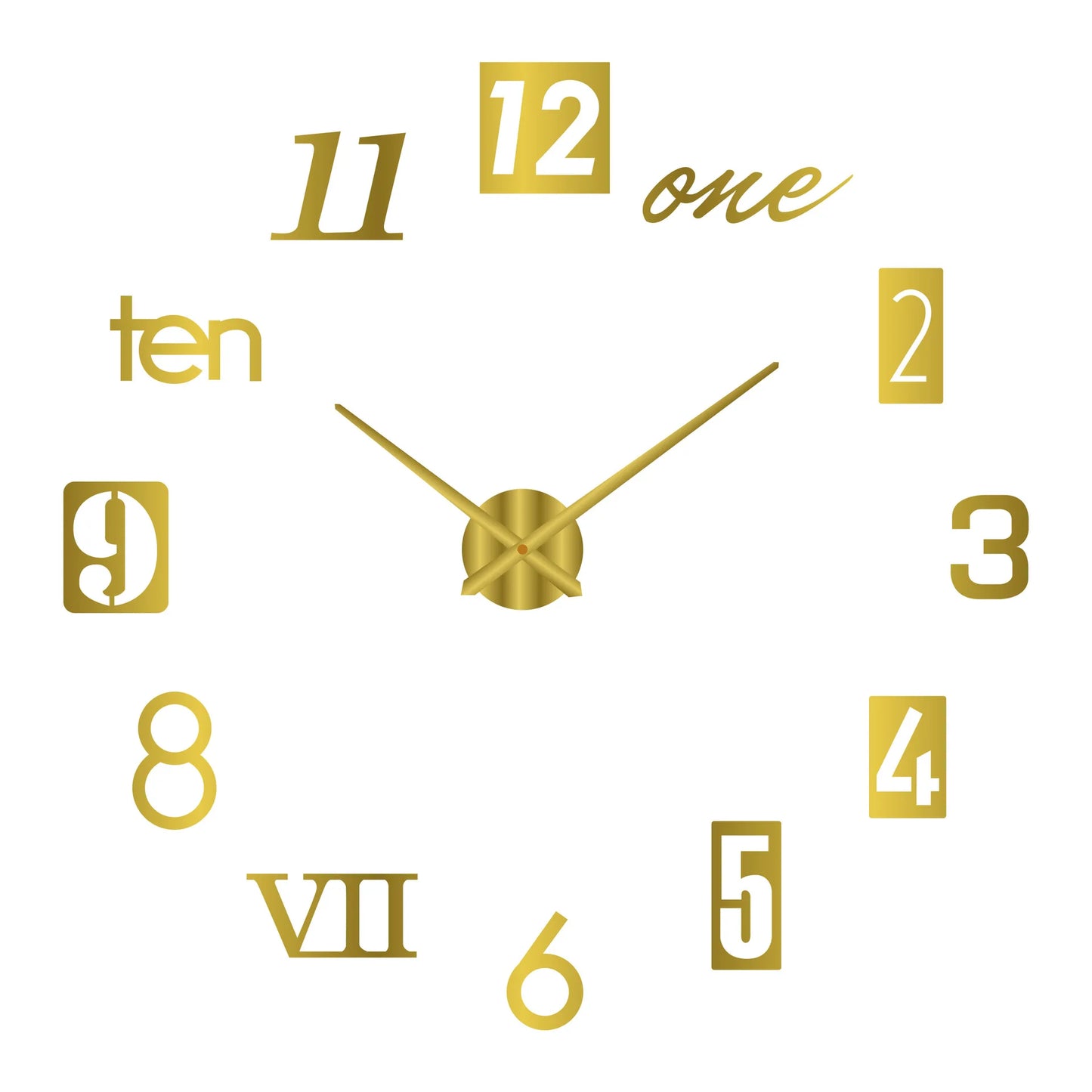 Large 3D DIY Acrylic Wall Clock – Modern Quartz Mirror Sticker Clock for Living Room & Home Décor | 40–130cm
